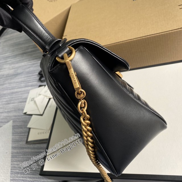 Gucci新款包包 古馳進口原廠皮Marmont郵差包系列 Gucci手提肩背女包 498110  ydg3125
